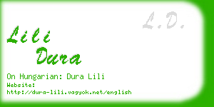 lili dura business card